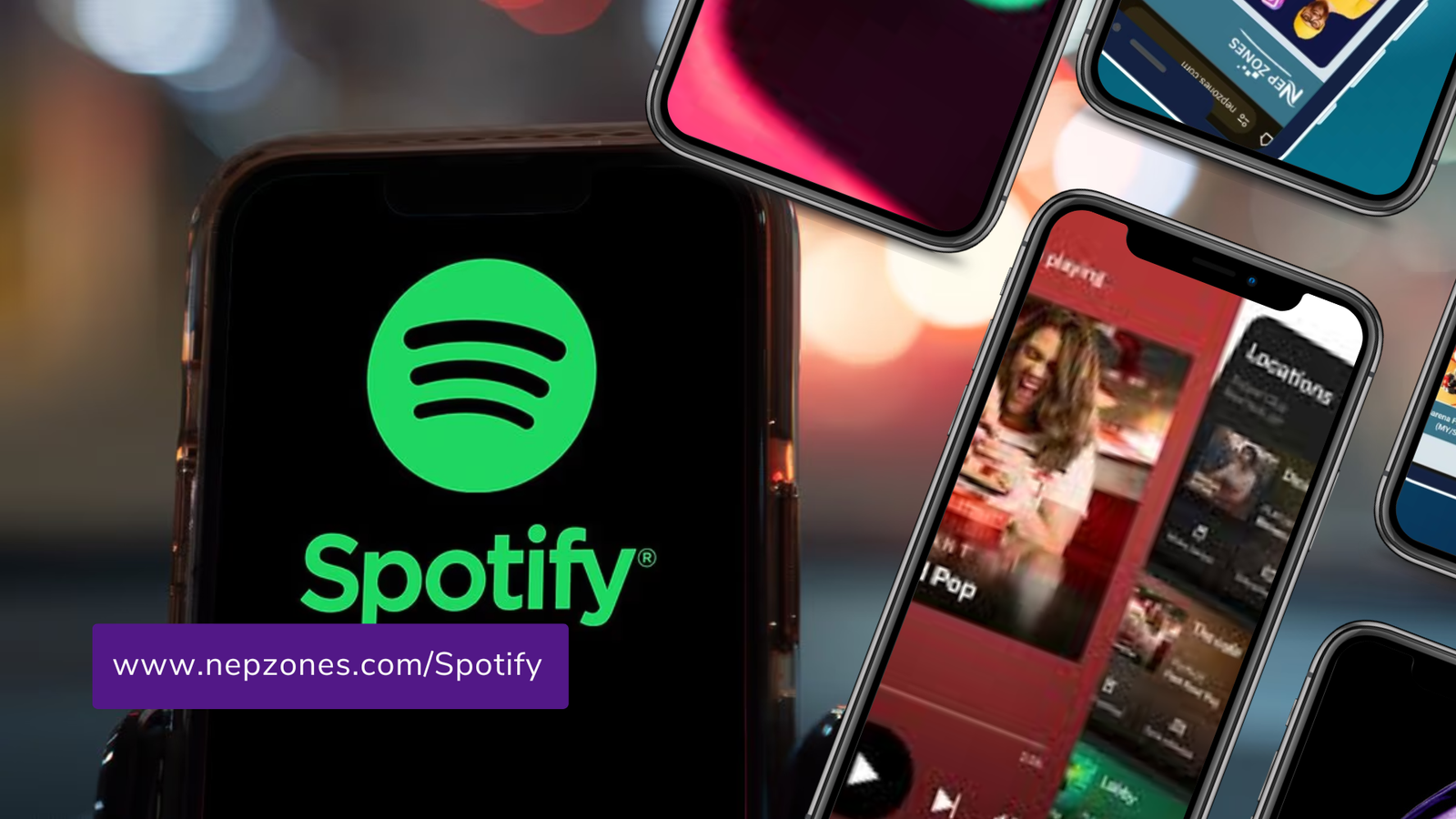 Purple App Phone Mockup Sales Marketing Presentation